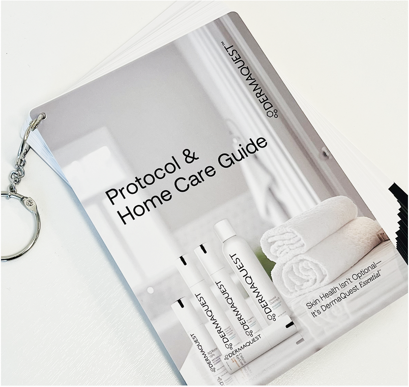 DermaQuest Protocol & Home Care Guide - Laminated Ring Book